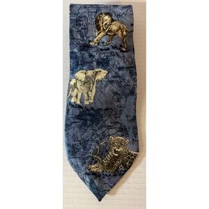 Vintage Endangered Species "African Big Five" - 100% Imported Silk Made in U.S.A